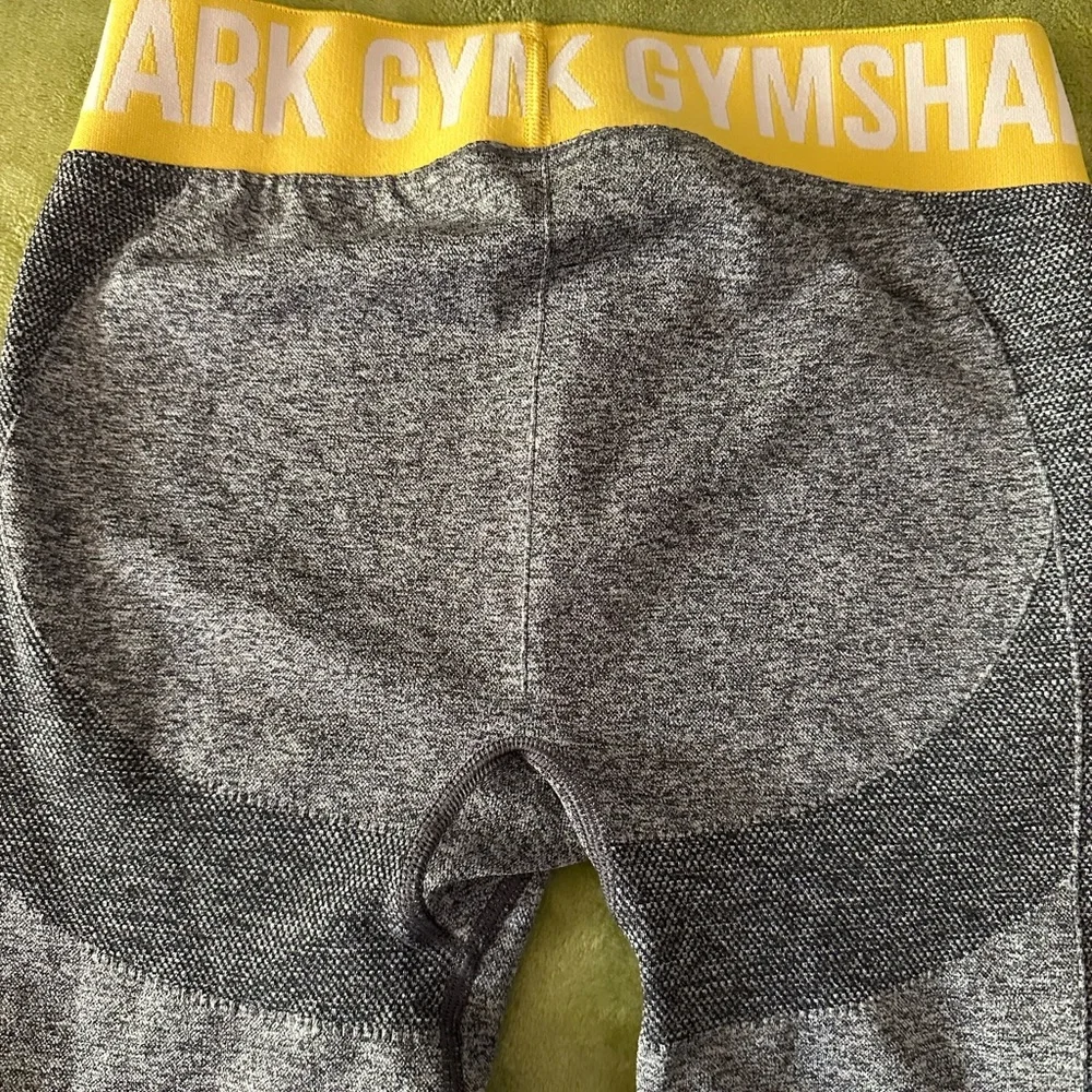 Gymshark Gray‎ Shorts with Vibrant Yellow Waistband